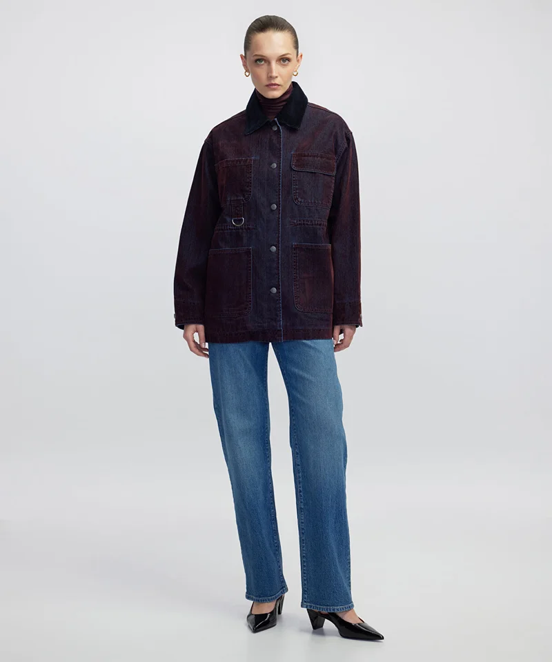 Ipekyol  Contrast Velvet Collar Coat for Women | Best Price UAE